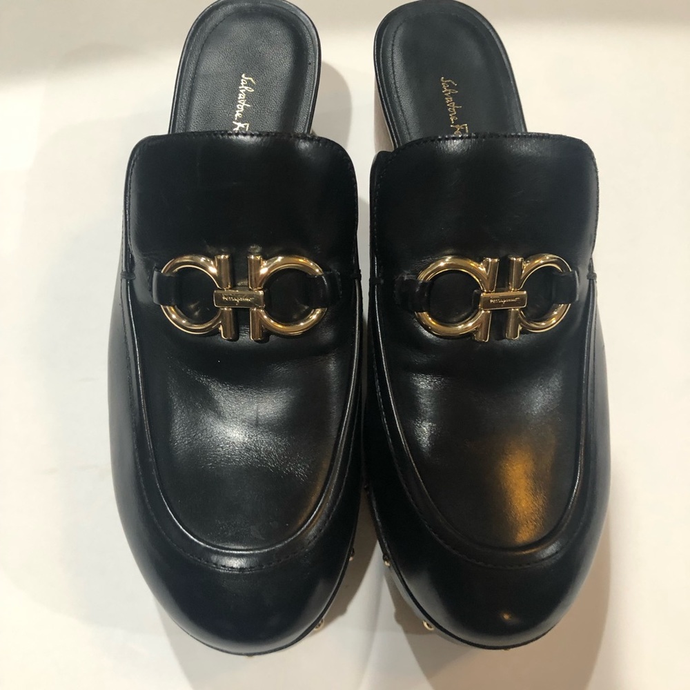 Salvatore Ferragamo Platform Clogs
